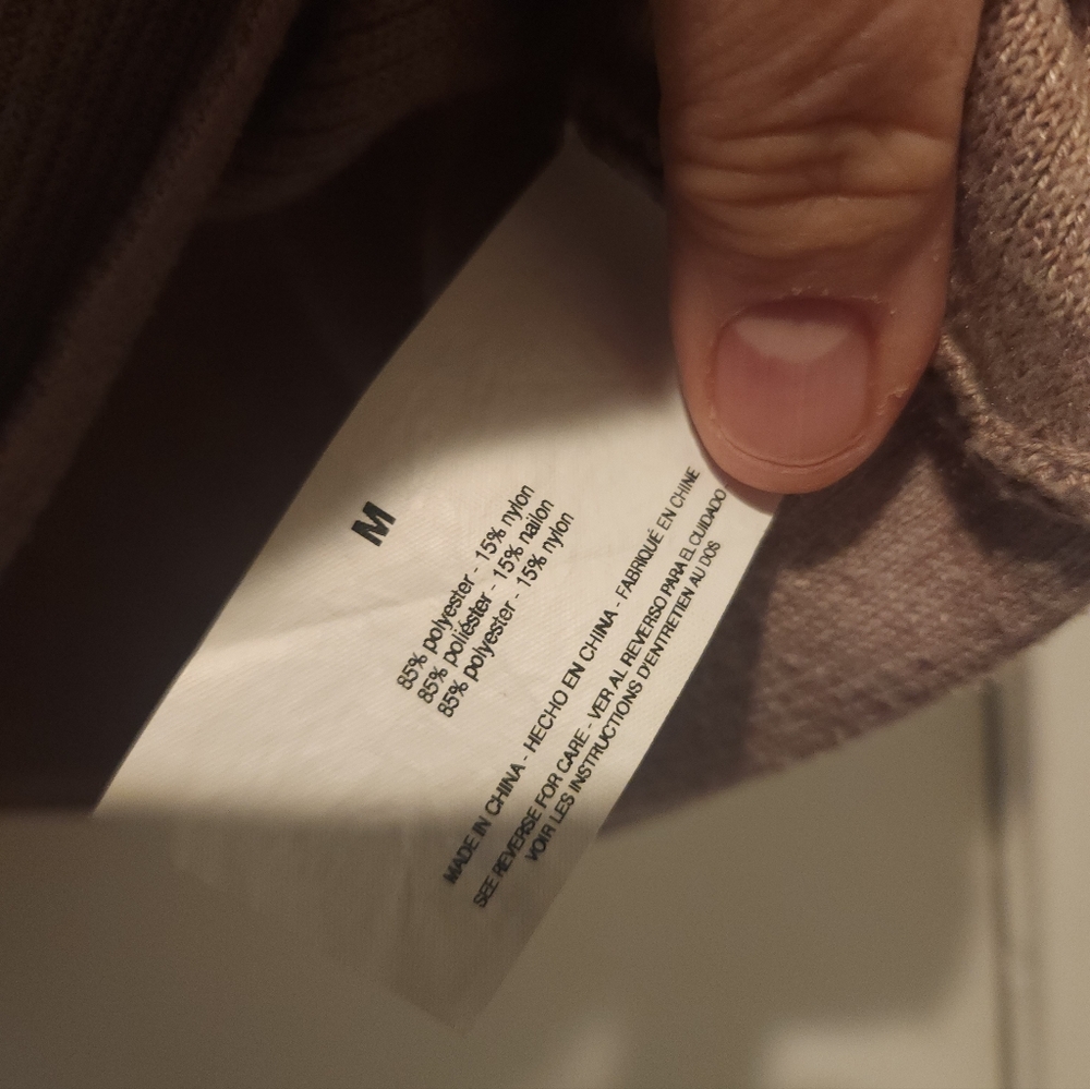 V-Neck Ribbed Sweater - Tan - Picture 3 of 4
